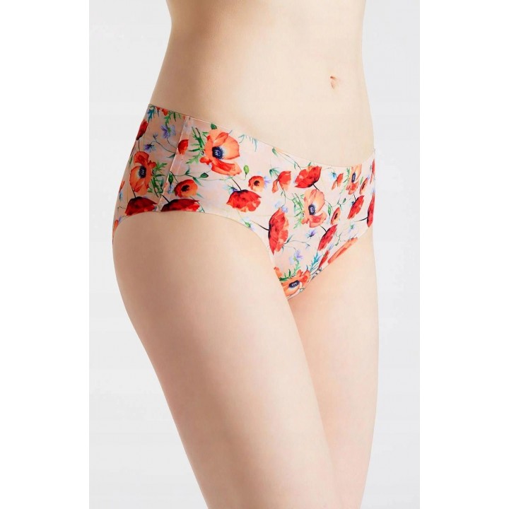 Сліпи жіночі безшовні трусики julimex poppies M