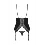 Комплект obsessive Diyosa corset &amp; thong black L/XL