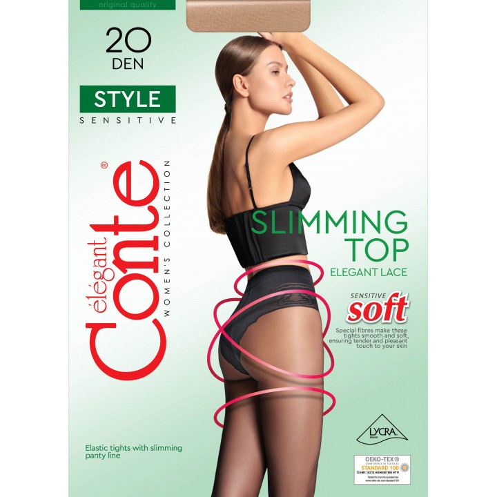 Класичні жіночі колготки жін. STYLE 20, р.2, Nero