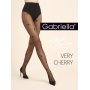 Жіночі гладкі шкарпетки колготки з візерунком gabriella very cherry 20 den 4