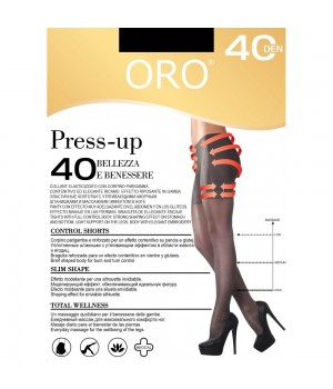 Корекційні жіночі колготки корегуючі ORO PRESS-UP 40 DEN nero 7/8