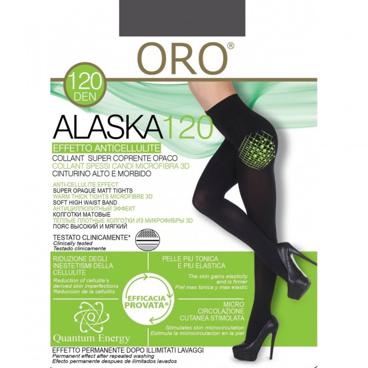 Колготки жіночі ORO ALASKA 120 DEN grafite 3