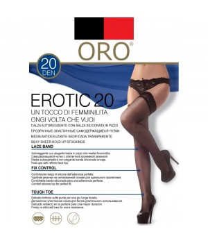 Панчохи жіночі ORO EROTIC 20 DEN rosso nero 1/2