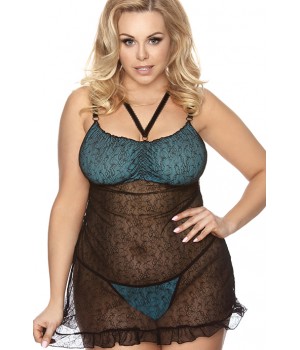 Комплект anais Tamara Черно-бирюзовый 3XL/4XL(XL+) XXXL/4XL