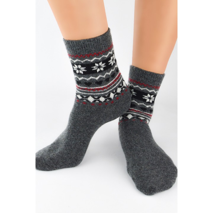 Жіночі гладкі шкарпетки теплі з вовною Noviti SW010 36-41