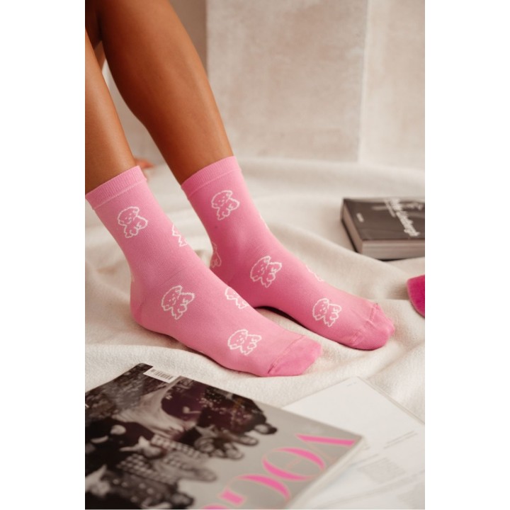 Жіночі гладкі шкарпетки milena szczeniaczki 002.155 37-41