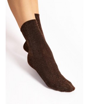 Жіночі гладкі шкарпетки з люрексом Fior bestie 40 den one size