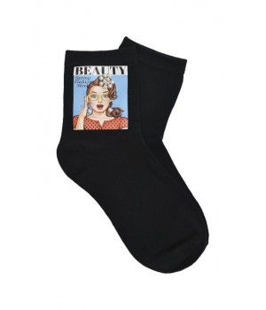 Жіночі гладкі шкарпетки з аплікацією Magnetis one size