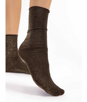 Жіночі гладкі шкарпетки з люрексом Fior bestie 40 den one size
