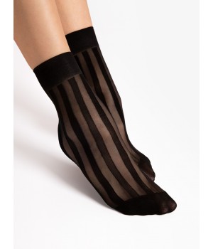 Жіночі гладкі шкарпетки з візерунком Fiore Vibe 20 den one size