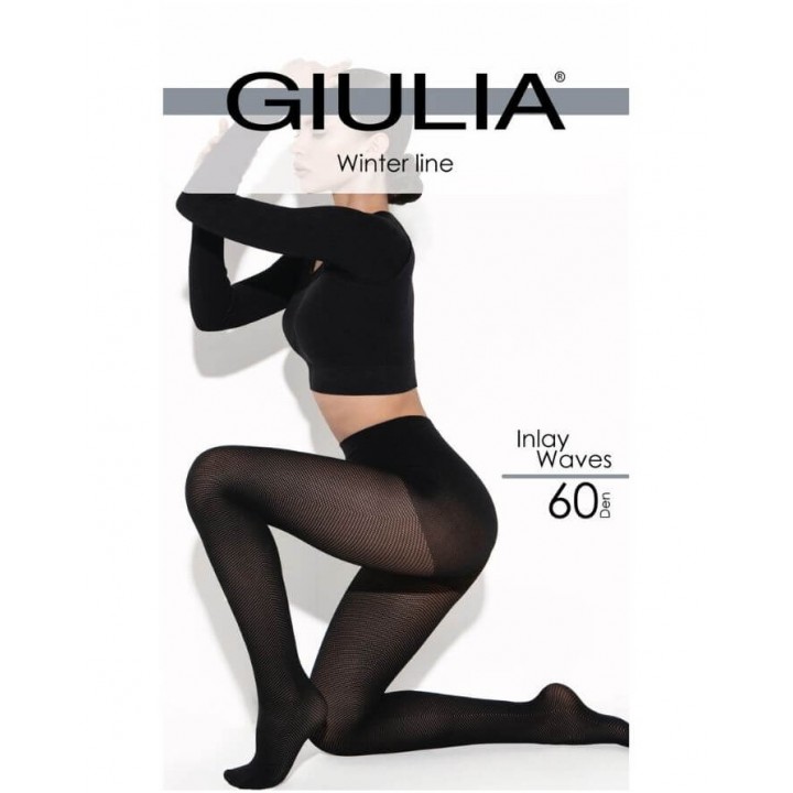 Жіночі колготки з візерунком giulia inlay waves 60 model 1 4