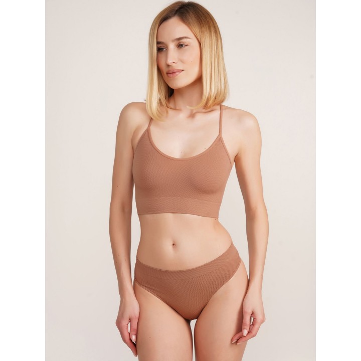 Стрінги жіночі безшовні трусики giulia string briefs grain S/M