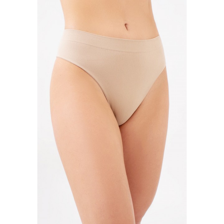 Бразиліана жіночі безшовні трусики в рубчик giulia brasilian briefs rib L/XL