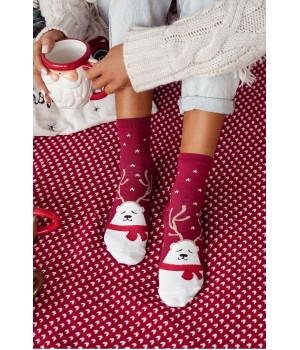 Жіночі гладкі шкарпетки новорічн Milena 1283.023 37-41