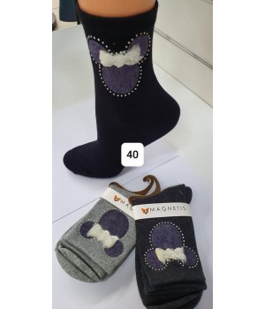 Жіночі гладкі шкарпетки з аплікацією Magnetis one size