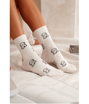 Жіночі гладкі шкарпетки milena szczeniaczki 002.155 37-41