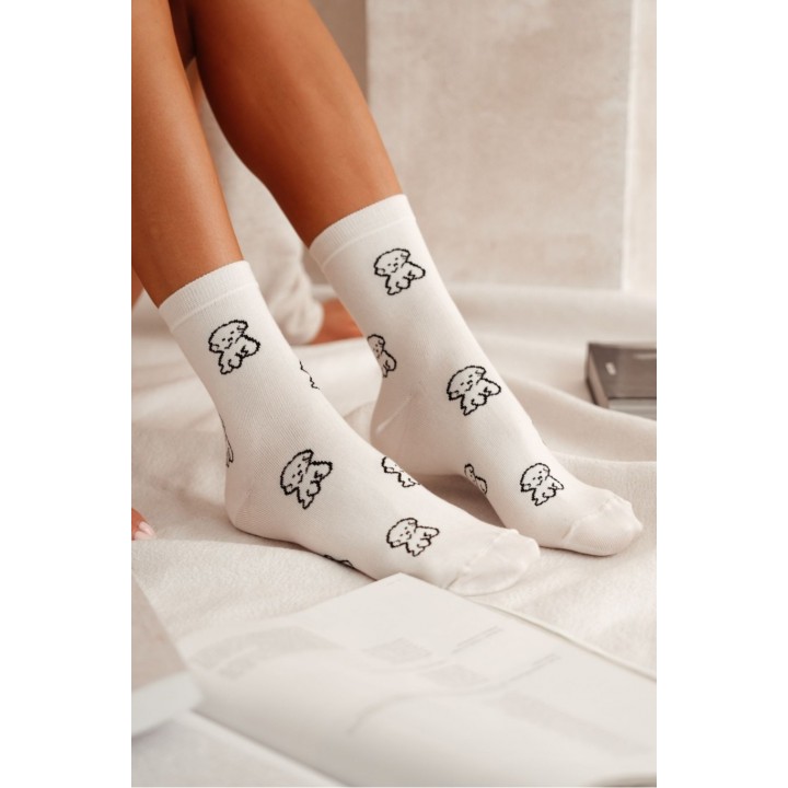 Жіночі гладкі шкарпетки milena szczeniaczki 002.155 37-41