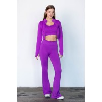 Легінси жіночі TM &amp;quot;Flexit&amp;quot; безшовні з синтетичних волокон, машинне в'язання, XY492, 97% поліамід, 3% еластан L