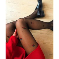 Жіночі колготки з візерунком gabriella very cherry 20 den