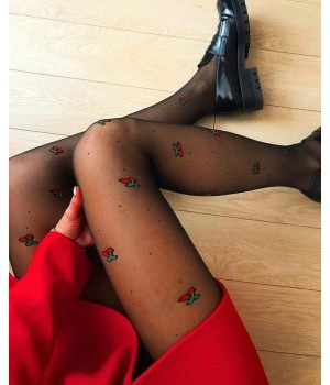 Жіночі колготки з візерунком gabriella very cherry 20 den