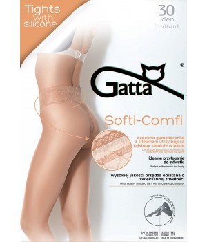 Класичні жіночі колготки з мереживним поясом Gatta 2