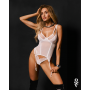 Корсет obsessive Arrowel White gorset biały L/XL