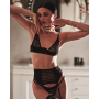 Комплект obsessive Lune Bellis komplet 3-częściowy otwarty XS/S
