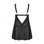 Сорочка і стрінги Obsessive Elianes babydoll czarna M/L
