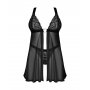 Сорочка і стрінги Obsessive Elianes babydoll czarna M/L