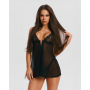 Сорочка і стрінги Obsessive Elianes babydoll czarna M/L