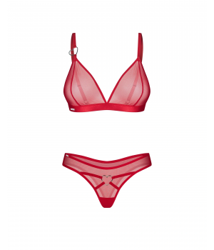 Комплект obsessive Crimessa komplet 2-częściowy L/XL
