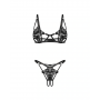 Комплект obsessive Luise Sublim Black komplet 2-cz otwarty S/M