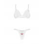 Комплект obsessive Weddya Bride komplet 3- częściowy L/XL