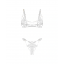 Комплект obsessive Luise Sublim White komplet 2-cz otwarty S/M