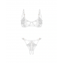 Комплект obsessive Luise Sublim White komplet 2-cz otwarty S/M