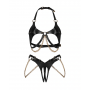 Комплект obsessive Anyya Black komplet 2-częściowy otwarty S/M/L