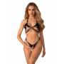 Комплект obsessive Anyya Black komplet 2-częściowy otwarty S/M/L