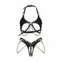 Комплект obsessive Anyya Black komplet 2-częściowy otwarty S/M/L