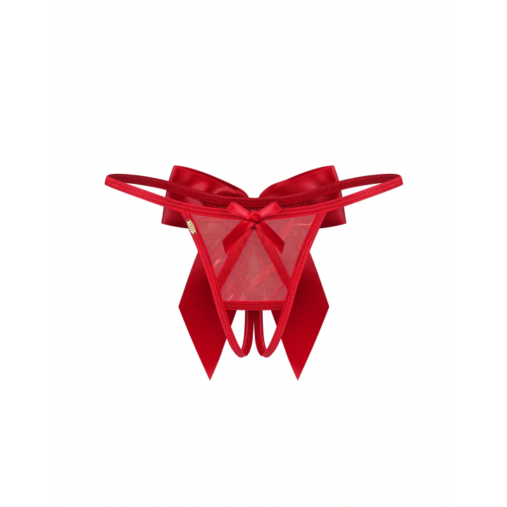 Трусики obsessive Gifty Red stringi otwarte S/M