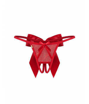 Трусики obsessive Gifty Red stringi otwarte 2XL/3XL