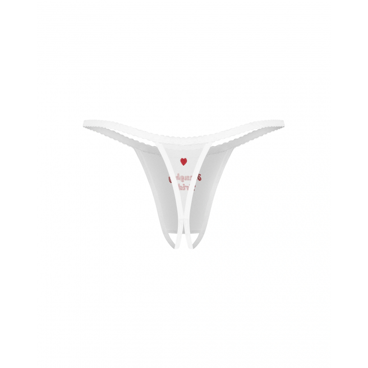 Трусики obsessive Weddya Bride stringi otwarte S/M