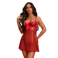 Сорочка і стрінги Obsessive Gifty Red babydoll i stringi S/M