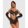 Комплект obsessive Rossay Black komplet 4-częściowy otwarty 2XL/3XL