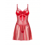 Сорочка і стрінги Obsessive Gifty Red babydoll i stringi 2XL/3XL