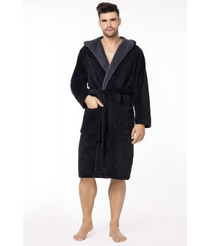 Халат ENVIE ADAM XL/XXL черно-серый Халат ENVIE ADAM XL/XXL черно-серый