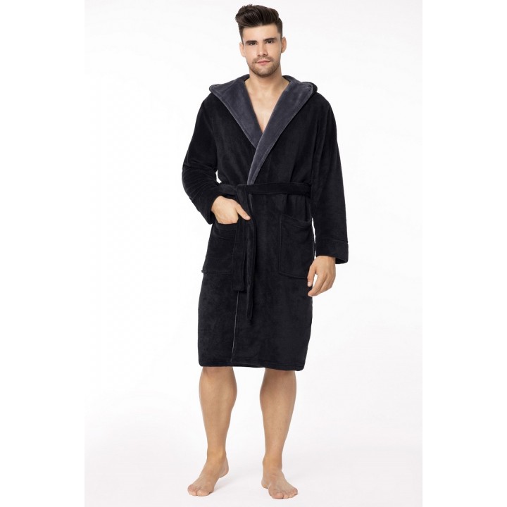 Халат ENVIE ADAM XL/XXL черно-серый