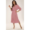 DE LAFENSE BATHROBE 942 VISA DL M dirty pink