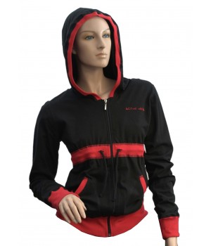BLUZA ACTIVE WEAR DANCE 38 czarny - czerwony