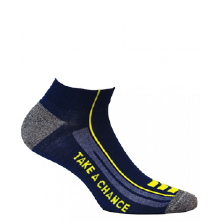STOPKI WOLA WZOROWANE MĘSKIE W997 NAVY 38/40