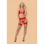 OBSESSIVE SET 838-SEG-3 L/XL червоний